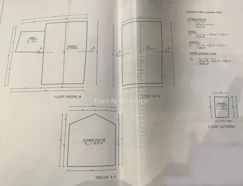 Stara hiša za adaptacijo s prekrasnim pogledom - otok Krk