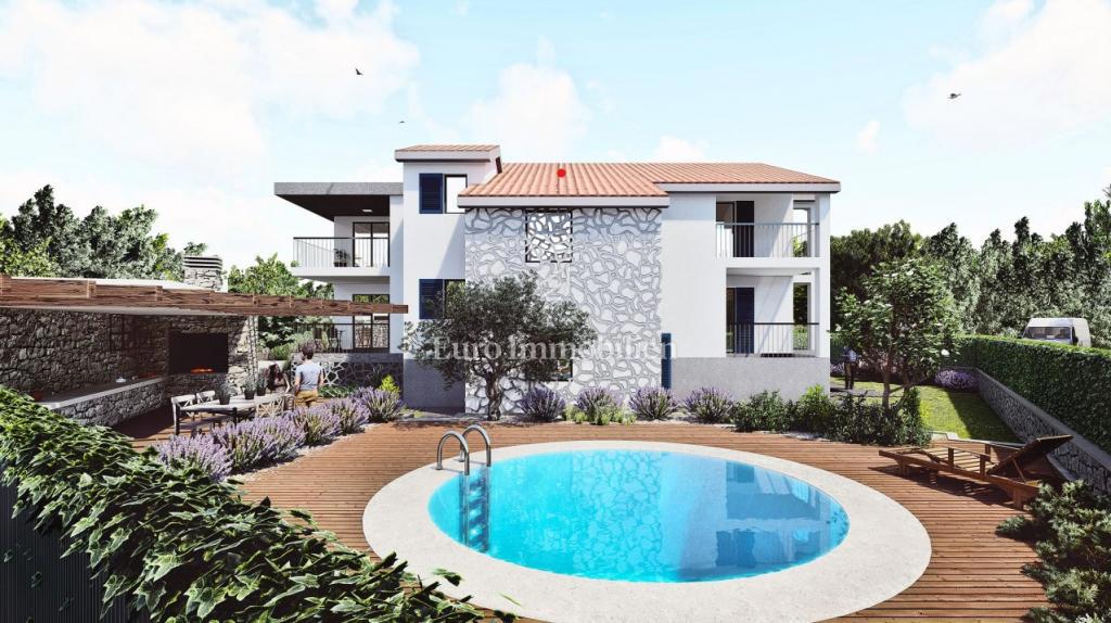 Krk - apartma z bazenom in vrtom