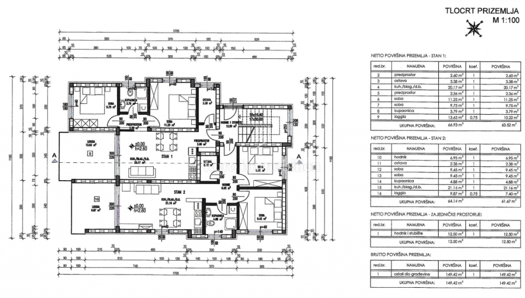 Novi Vinodolski, novogradnja, dvosobno stanovanje