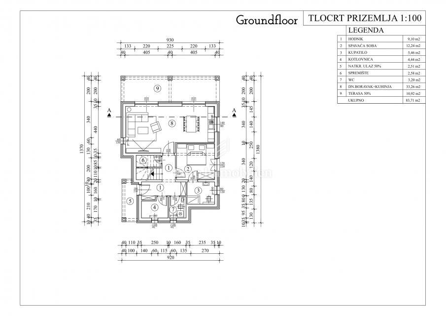 Samostojna hiša z bazenom, v bližini Novigrada, Istra