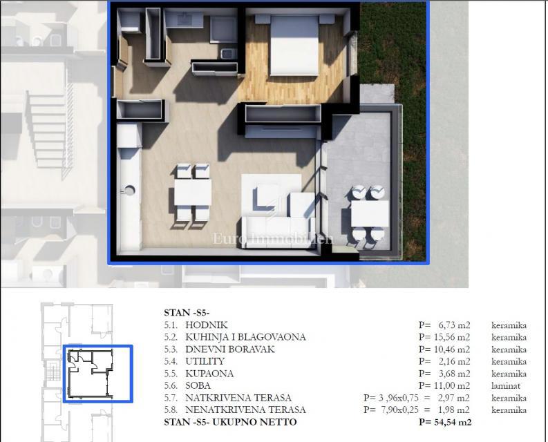 Istra - stanovanje v novogradnji v središču mesta