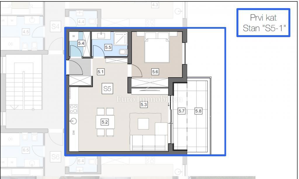 Istra - stanovanje v novogradnji v središču mesta