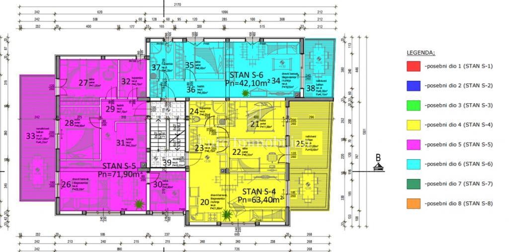 Otok Pag - opremljeno stanovanje, druga vrsta do morja