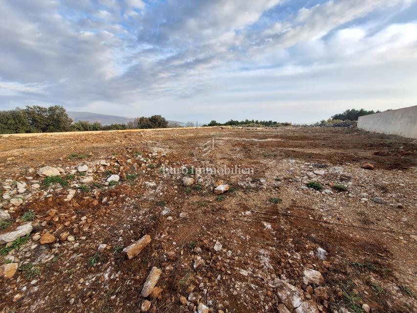 Krk, mesto - Gradbena parcela s pogledom na morje
