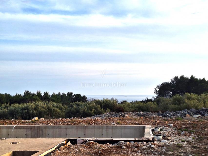 Krk, mesto - Gradbena parcela s pogledom na morje