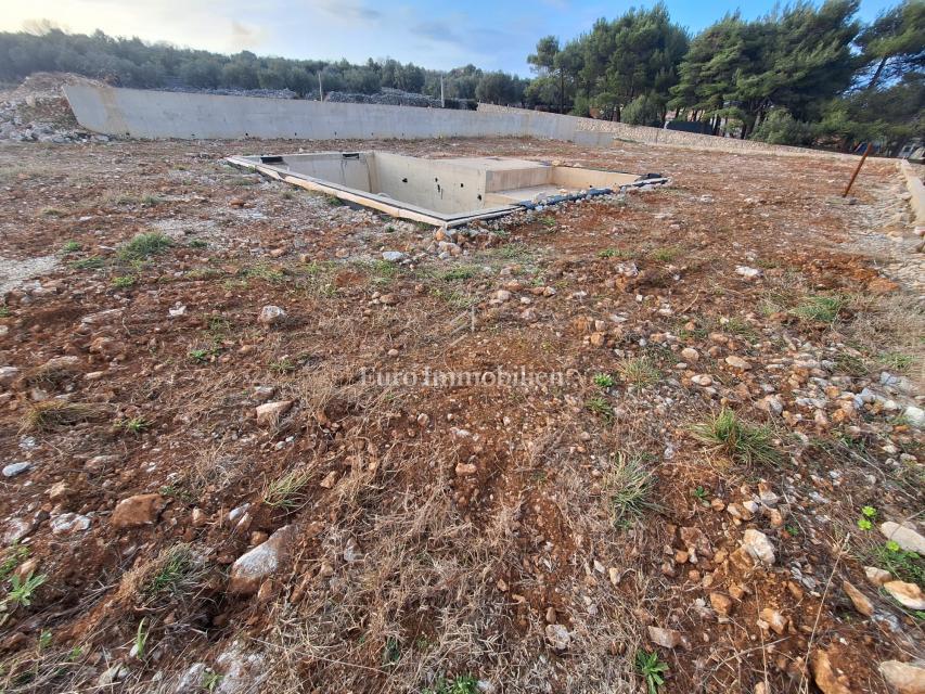 Krk, mesto - Gradbena parcela s pogledom na morje