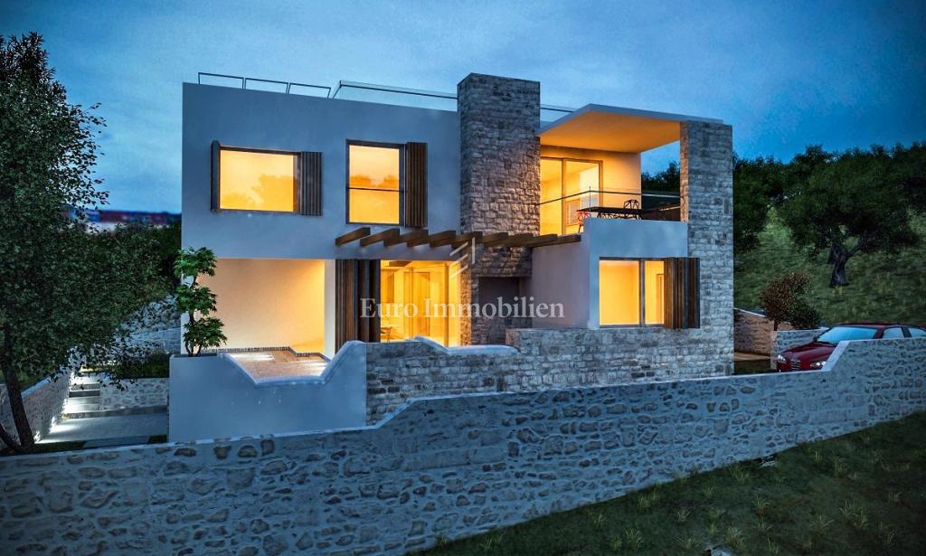 Moderna vila z bazenom in pogledom na morje - Jezera