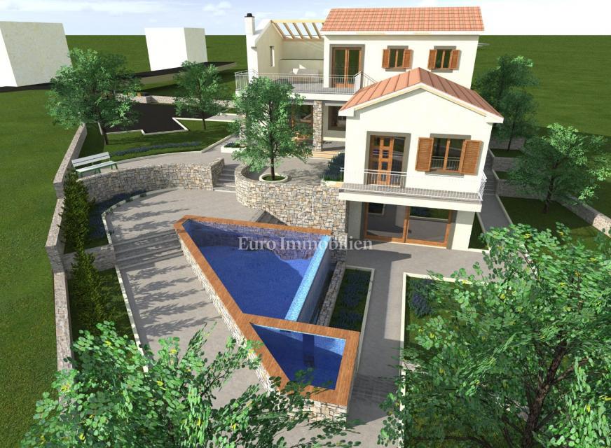 Otok Krk - hiša s panoramskim pogledom na morje