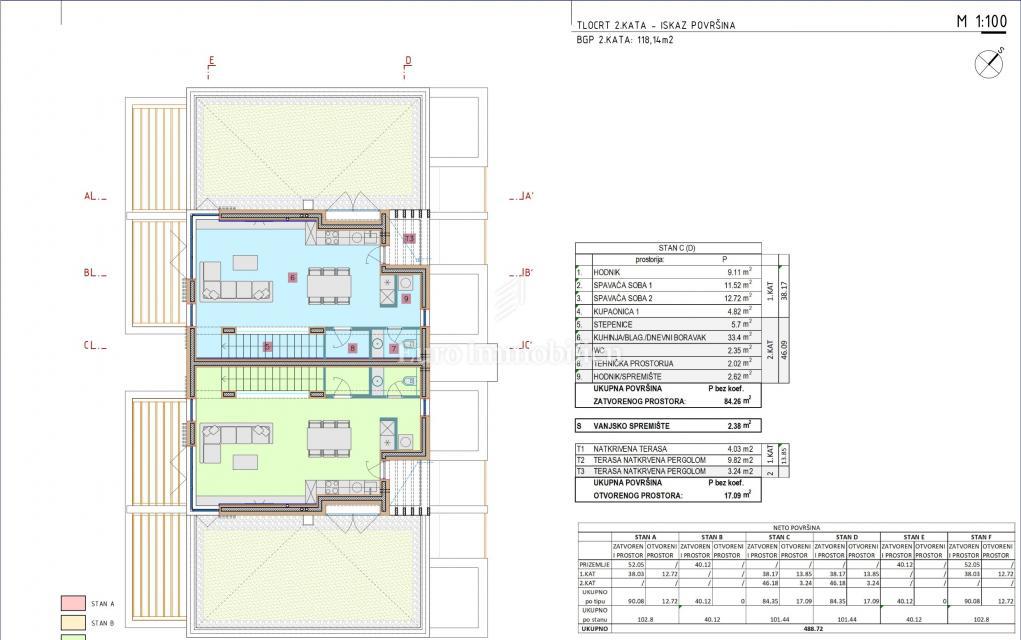 Privlaka - apartmaji z vrtom, novogradnja