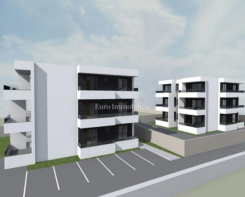 Novalja - Wohnung in einem Neubau mit zwei Terrassen