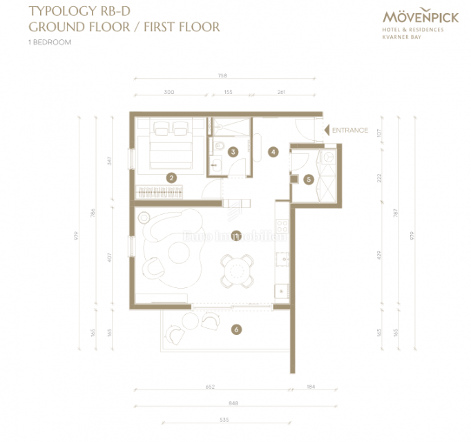 Novi Vinodolski - Prostorno stanovanje, druga vrsta do morja