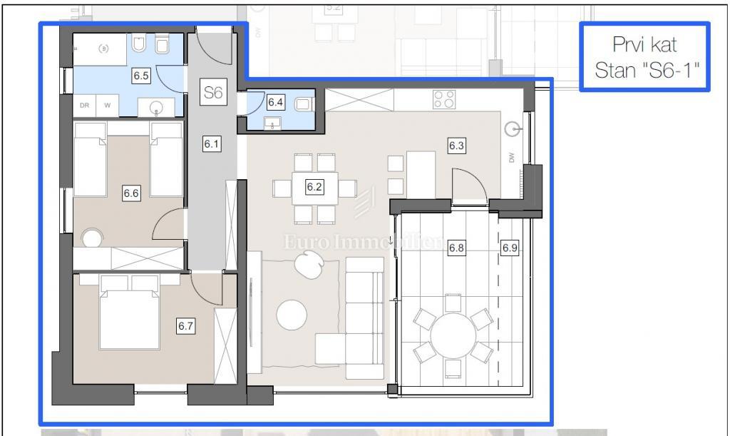 Stanovanje v novi stavbi v središču Labina