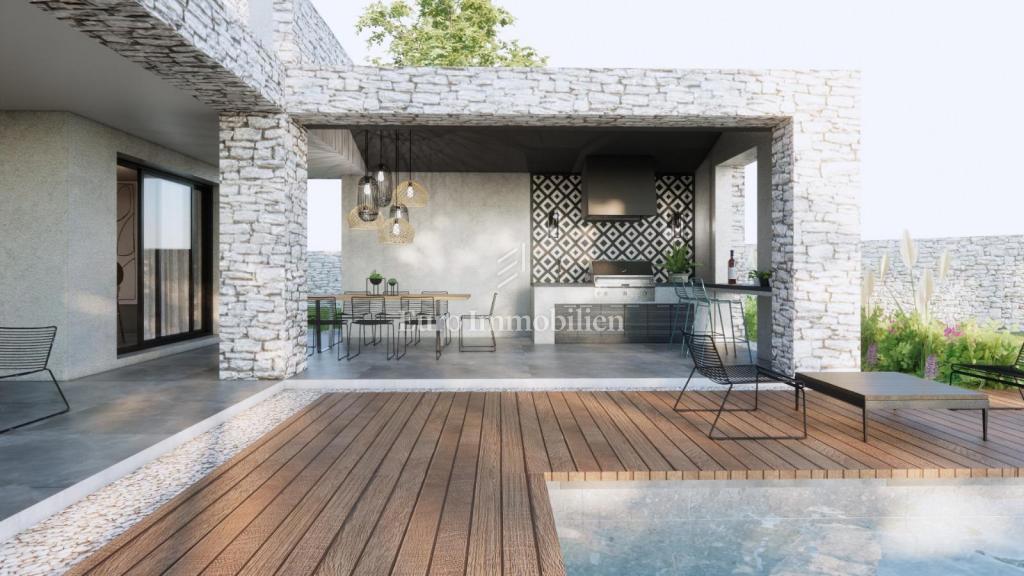 Vila z bazenom in pogledom na morje - mesto Krk