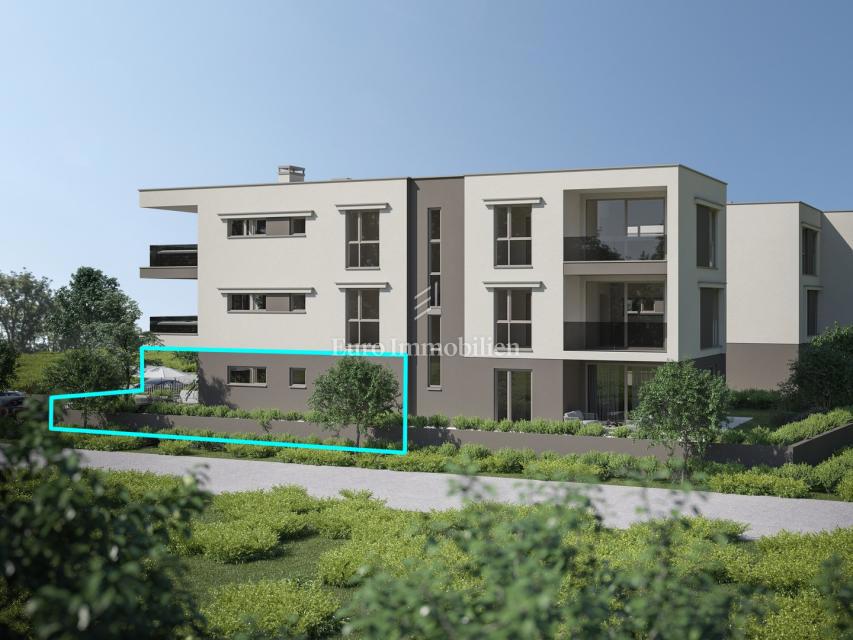 Peroj, novogradnja – stanovanje v pritličju z vrtom