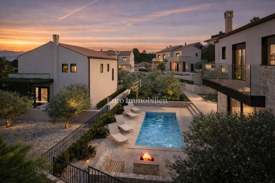 Šilo - vila z bazenom in pogledom na morje