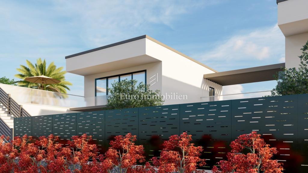 Villa s bazenom i pogledom na more na otoku Krku 