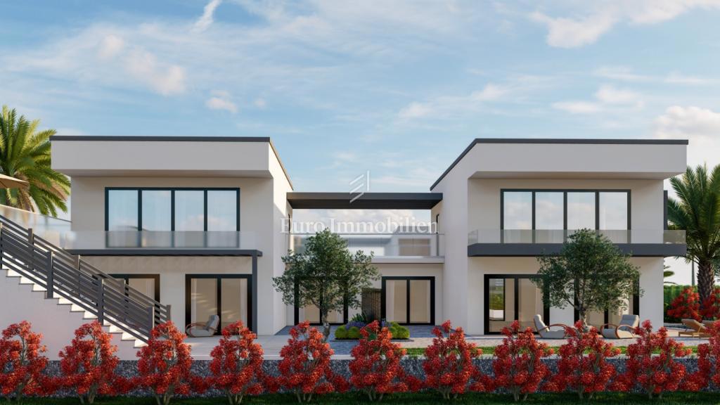 Villa s bazenom i pogledom na more na otoku Krku 