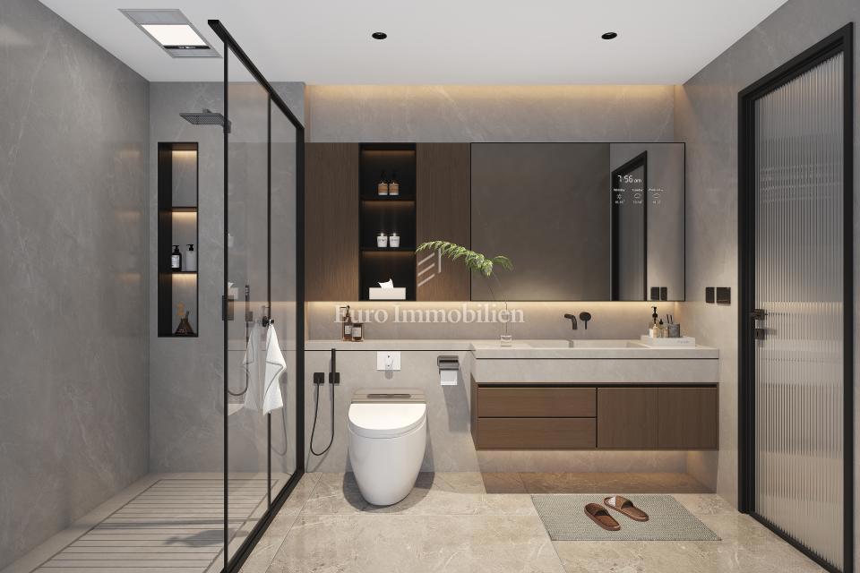 Villa s bazenom i pogledom na more na otoku Krku 