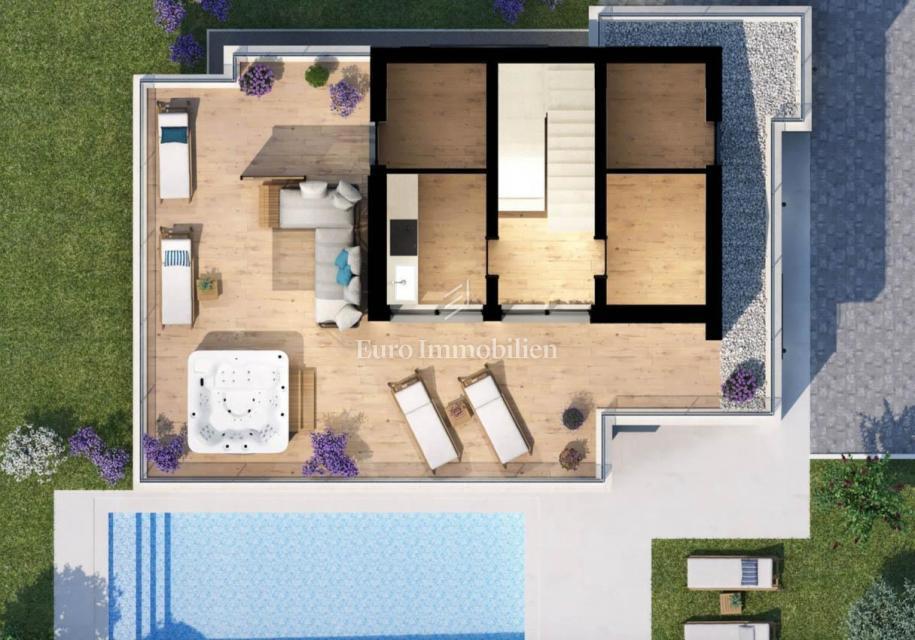 Poreč - novozgrajena hiša z wellnessom in bazenom