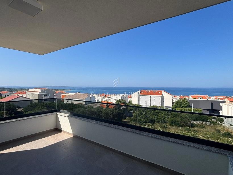 Novalja - apartma s panoramskim pogledom na morje