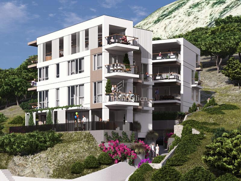 Tučepi, Trisobno Stanovanje v Novogradnji Blizu Morja