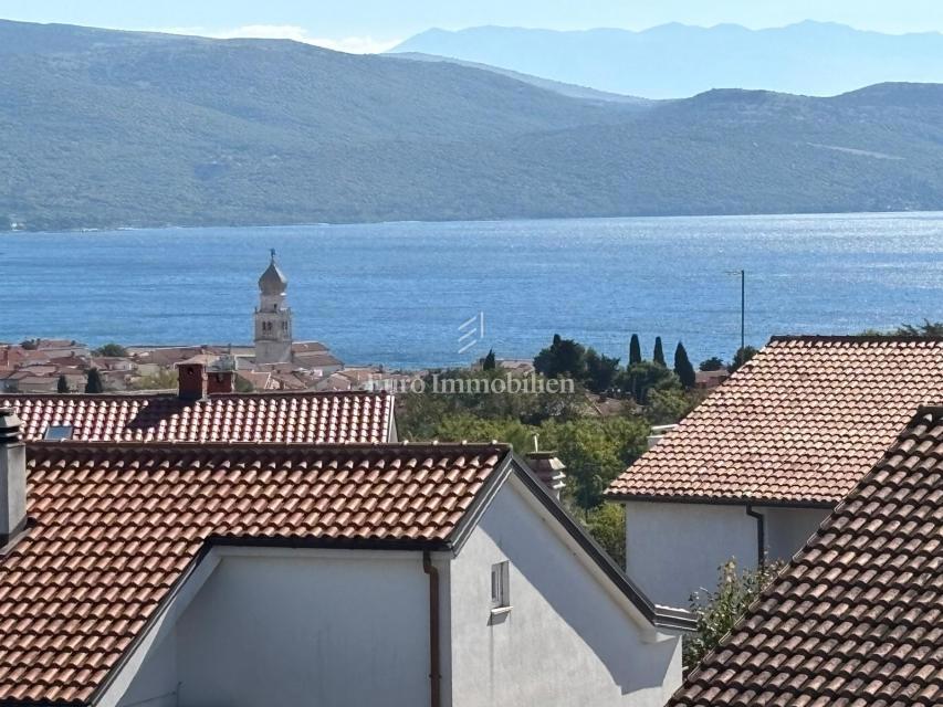Krk - prostorno stanovanje s čudovitim pogledom na morje