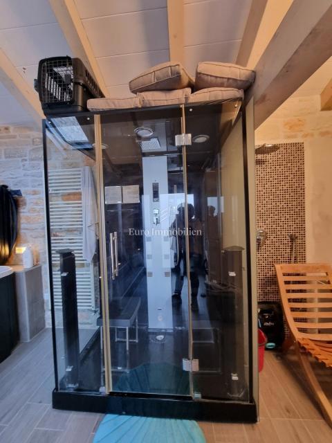 Kamnita hiša z bazenom in wellnessom pri Poreču