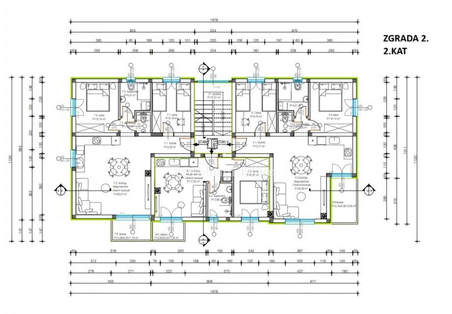 Apartmaji z dvema parkirnima mestoma v bližini plaže
