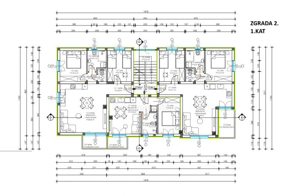 Apartmaji z dvema parkirnima mestoma v bližini plaže