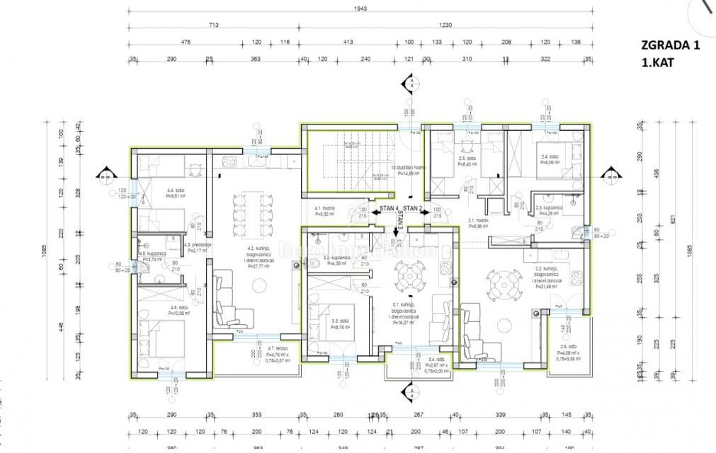 Apartmaji z dvema parkirnima mestoma v bližini plaže