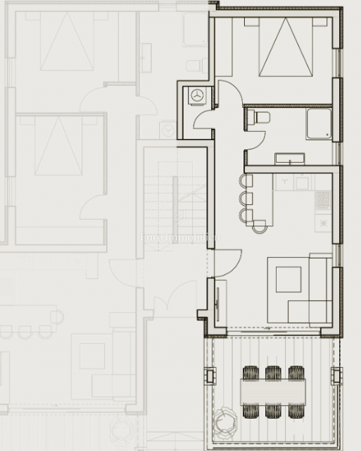 Apartmaji v stanovanjski stavbi blizu morja, Pag