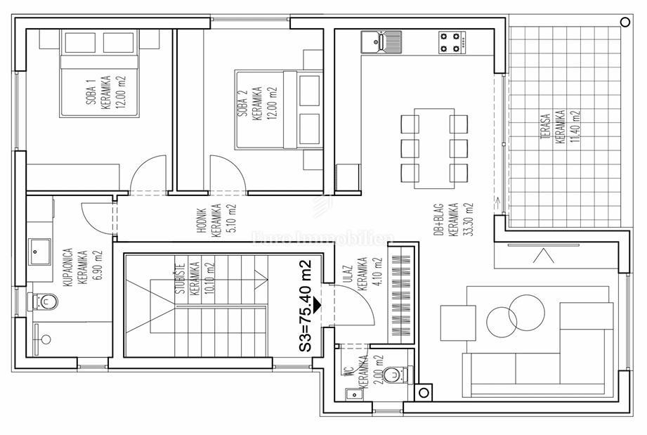 Ekskluzivni  penthouse s pogledom na morje - otok Pag