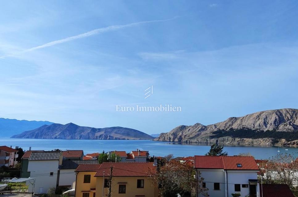 Baška - opremljeno stanovanje s pogledom na morje