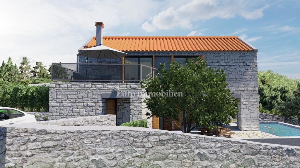 Vila z bazenom, 200 m od morja