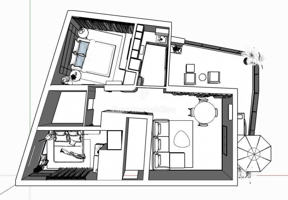 Crikvenica, Stanovanje z Garažo in Teraso blizu Morja