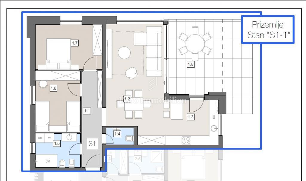 Stanovanje v urbani vili v središču Labina