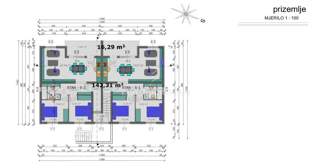 Novogradnja apartmaji, 20 m od morja