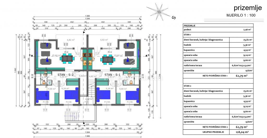 Novogradnja apartmaji, 20 m od morja