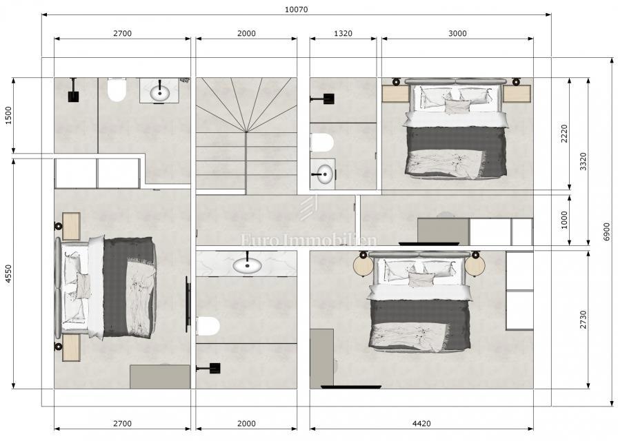 Malinska - novogradnja z bazenom in vrtom
