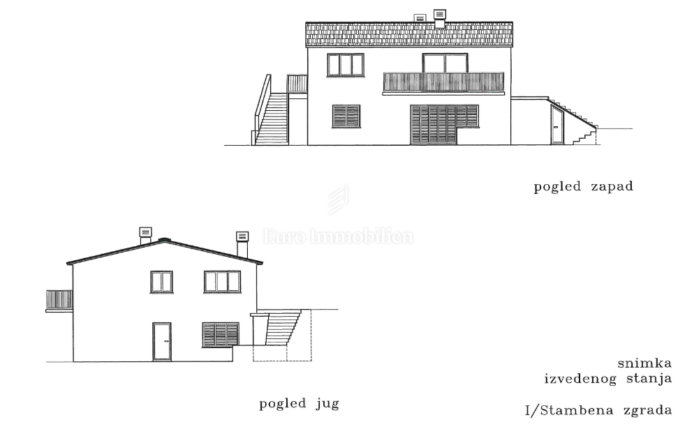 Senj - Hiša v dveh etažah s panoramskim pogledom na morje