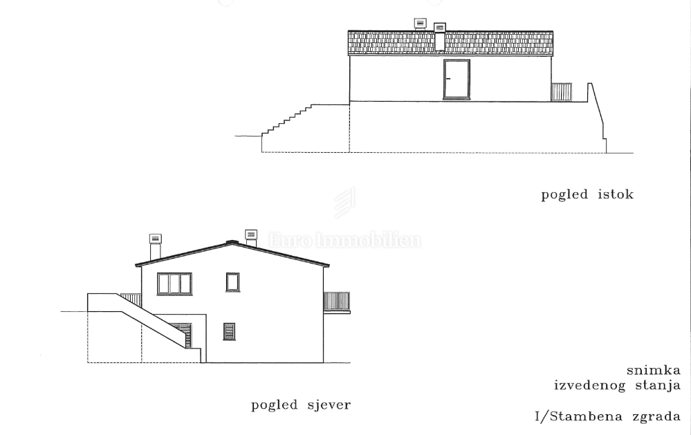 Senj - Hiša v dveh etažah s panoramskim pogledom na morje