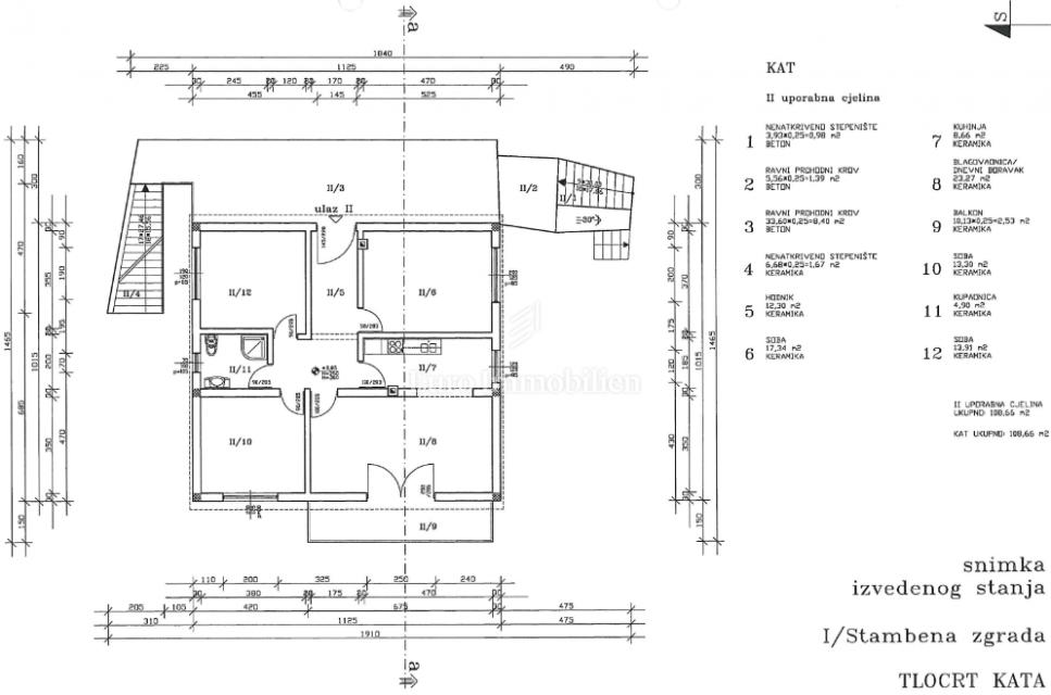 Senj - Hiša v dveh etažah s panoramskim pogledom na morje