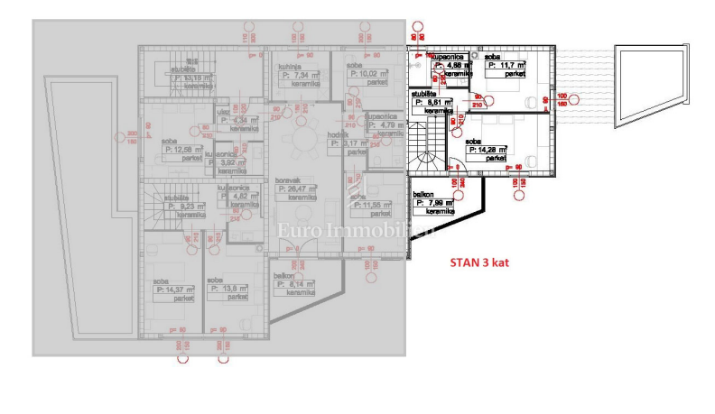 Prostorno stanovanje v novogradnji blizu morja