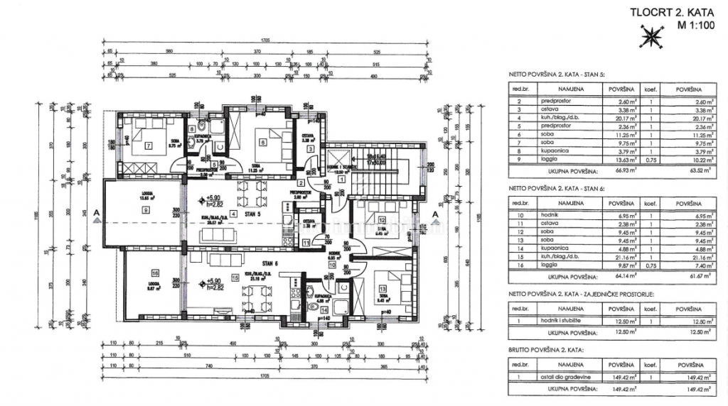 Novi Vinodolski, novogradnja, 2. nadstropje