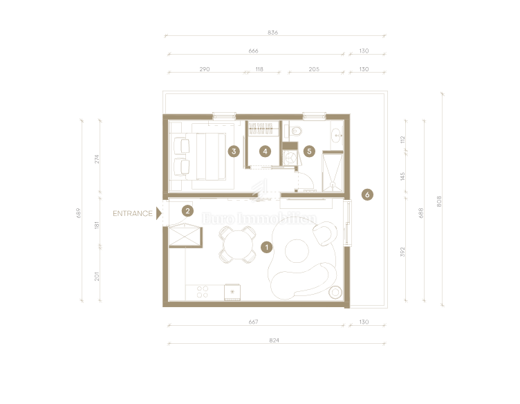 Novi Vinodolski - stanovanje, druga vrsta do morja