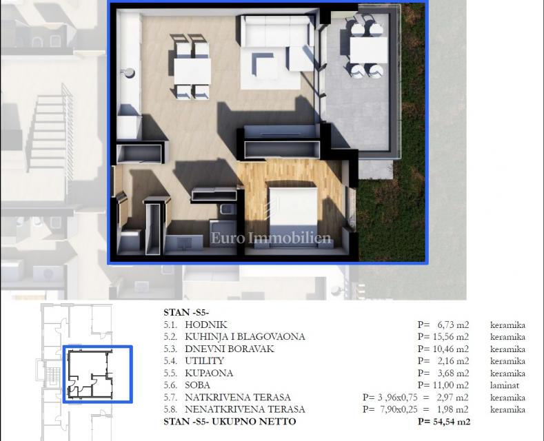 Stanovanje v novi stavbi v centru - Labin