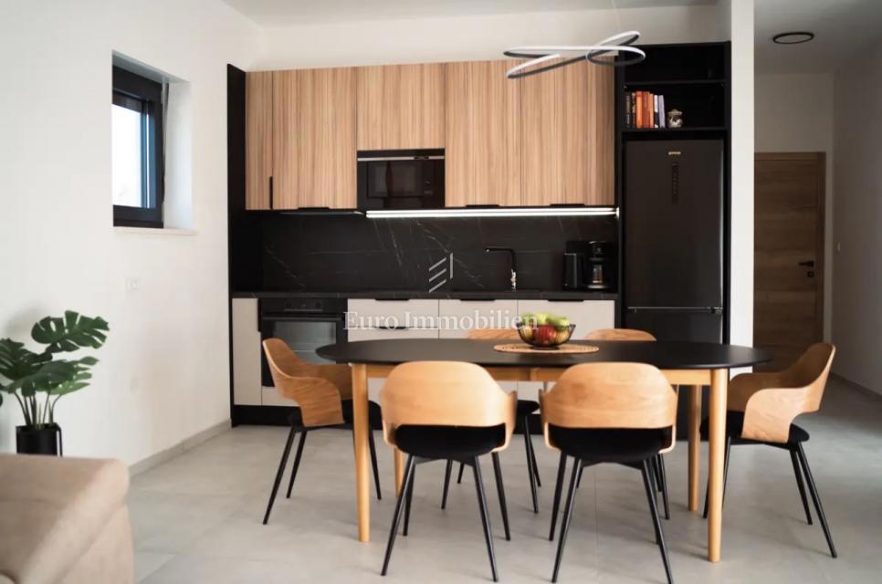 Moderna hiša z bazenom in garažo – Pomer