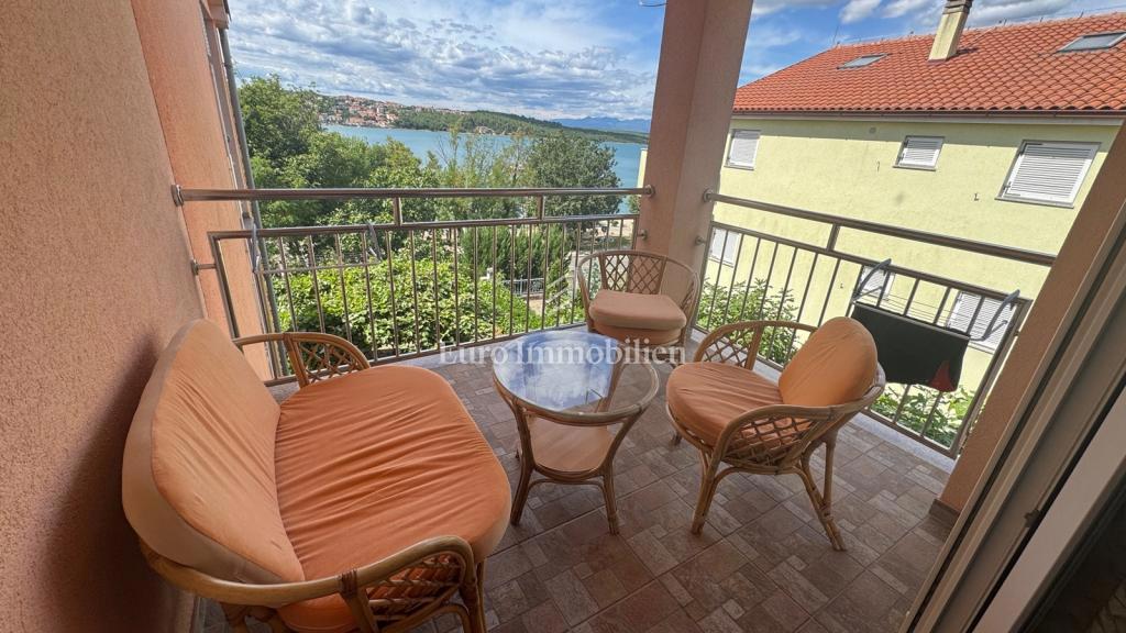 Apartma v prvi vrsti do morja - otok Krk