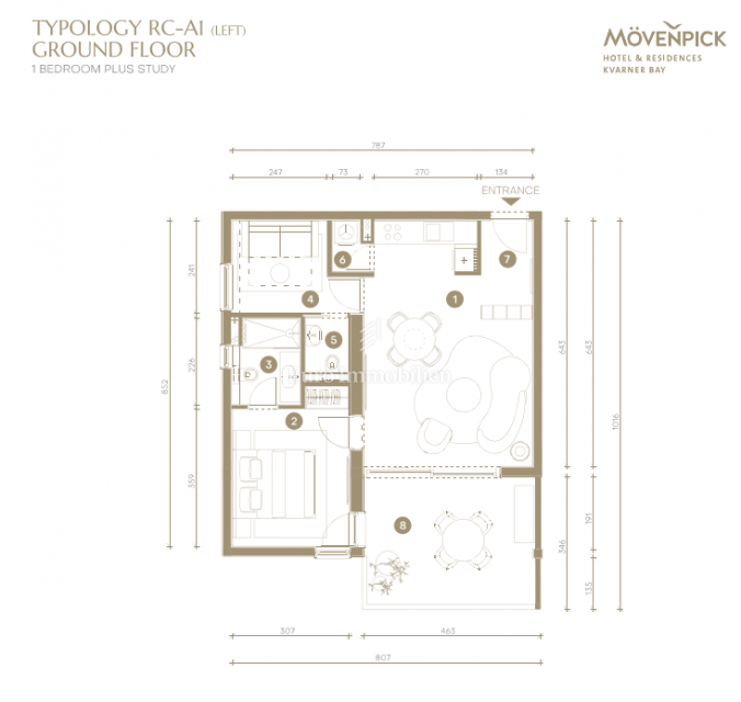 Apartma na mirni lokaciji, druga vrsta do morja - Novi Vinodolski