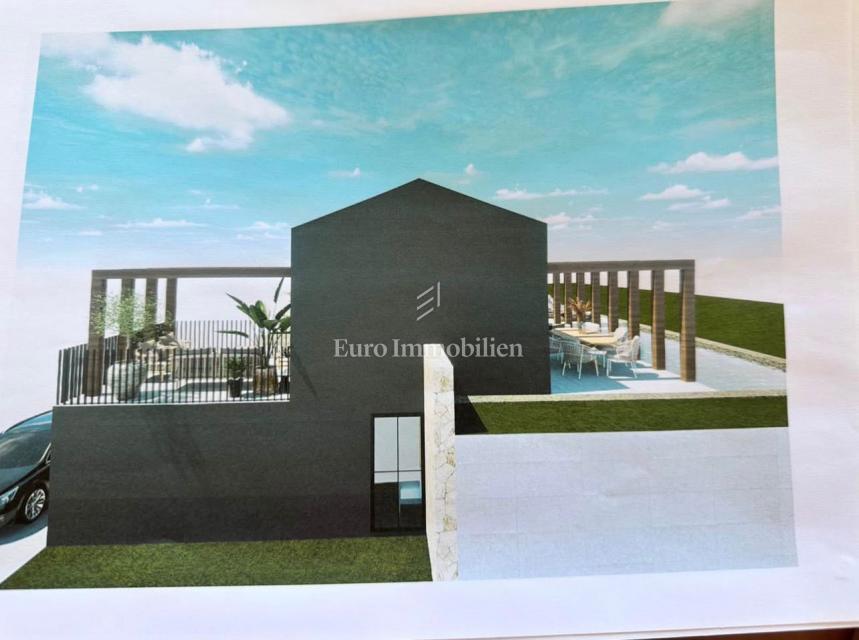 Hiša s prostornim dvoriščem, Cerovlje, Istra